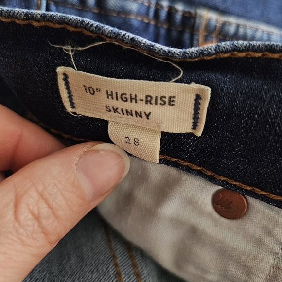 Madewell 28 10" High-Rise Skinny Jeans Denim High Rise - Picture 6 of 11